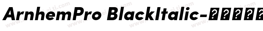 ArnhemPro BlackItalic字体转换